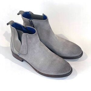 Sundance Vero Cuoio Grey Suede Geometric Chelsea Boot Italy EU 39 US 8.5 EUC